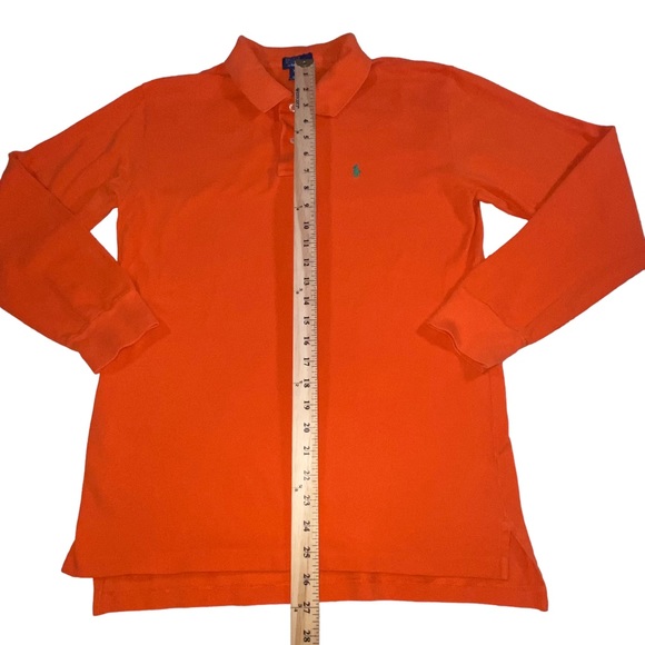 POLO Ralph Lauren Orange Polo Shirt - XL (20) Boy Teen - Picture 4 of 13